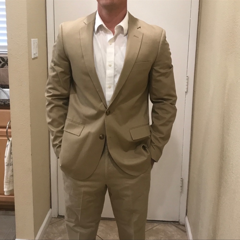 Jacket suit coat blazer 42R Cotton Chino Thompson Lined J. Crew Favtory